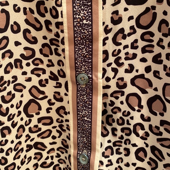 Gretchen Scott Designs Leopard Print 3/4 Sleeve Blouse - Picture 8 of 8